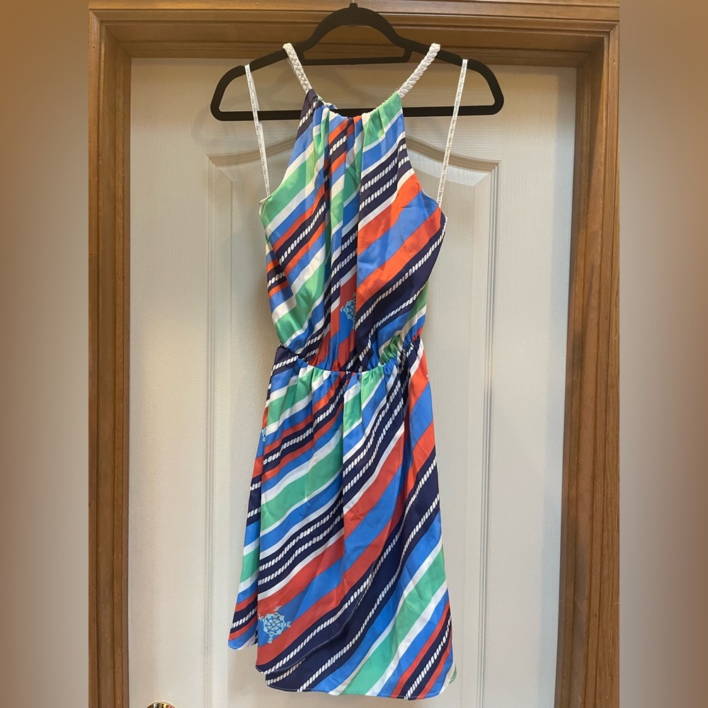 Lilly Pulitzer Silk Dress size S vibrant colors in excellent used condition.